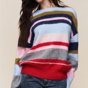 Danielle Guizio Multicolor Stripe Hawley Oversized Stripe Wool Jumper— SOLD OUT